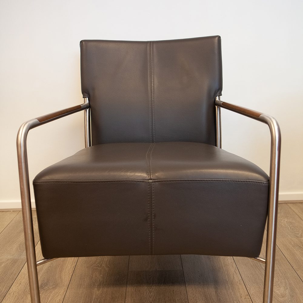 Bert Plantagie design fauteuil Class grijs antraciet leer Missing Piece